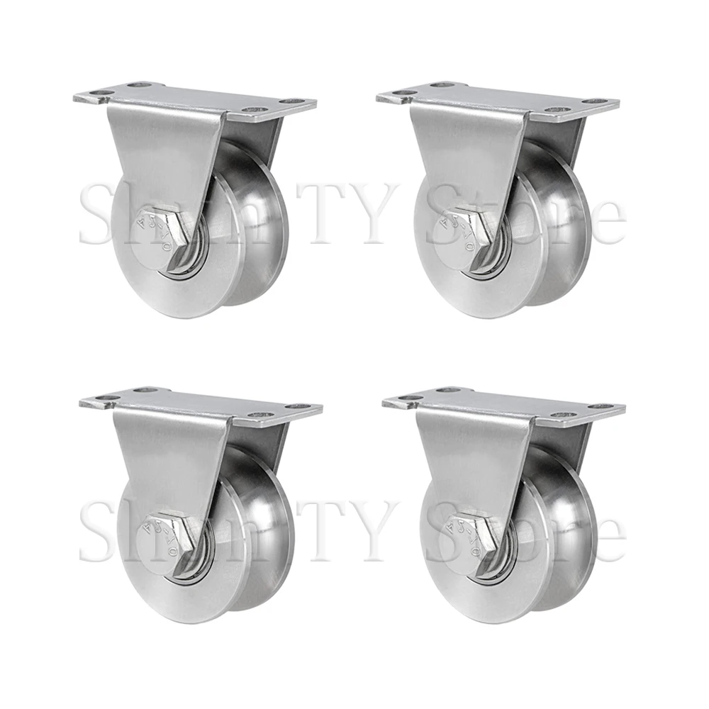 2Inch Steel U-Groove Wheel, Heavy Duty Rigid Caster For Inverted Track Sliding Gate Wire Rope Rail, Loading Capacity 440 lbs
2Inch Steel U-Groove Wheel, Heavy Duty Rigid Caster For Inverted Track Sliding Gate Wire Rope Rail, Loading Capacity 440 lbs