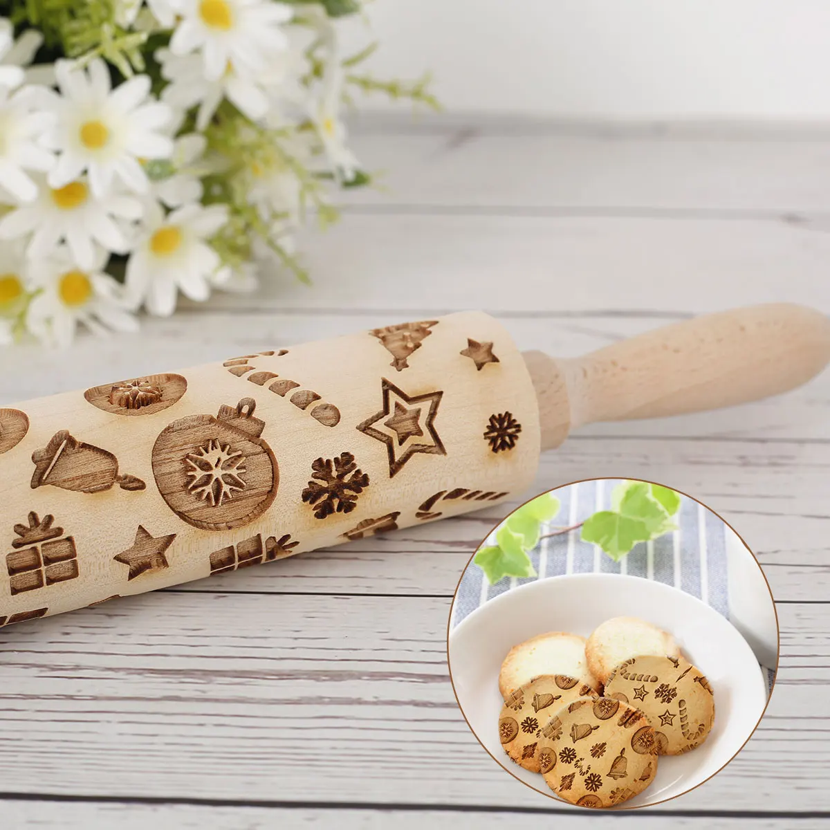 Wooden Embossing Dough Roller Laser Engraved Embossed Dough Roller Gifts DIY Fondant Cake Dough Baking Tool Kitchen Accessories
Wooden Embossing Dough Roller Laser Engraved Embossed Dough Roller Gifts DIY Fondant Cake Dough Baking Tool Kitchen Accessories