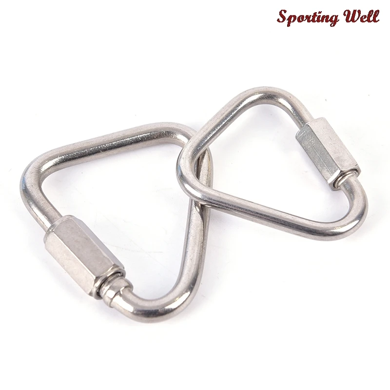 New Solid Triangle Carabiner Stainless Steel Keychain Snap Clip Hook Buckle Screw Safety Lock For Rock Climbing High-altitude
New Solid Triangle Carabiner Stainless Steel Keychain Snap Clip Hook Buckle Screw Safety Lock For Rock Climbing High-altitude