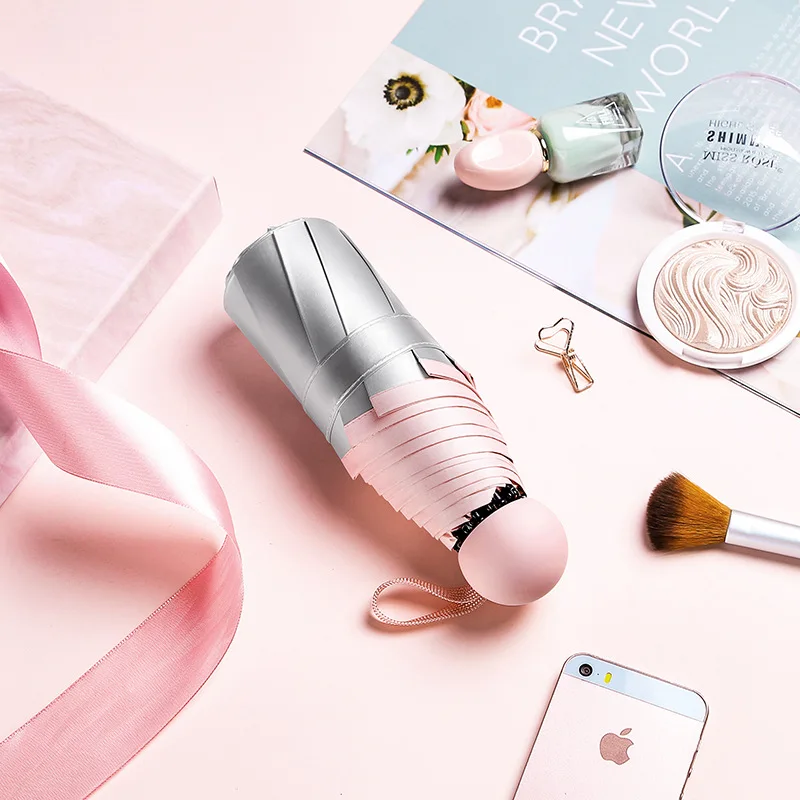 New Titanium Silver 50% Sun Umbrella for Women 99.9% Sunscreen Umbrella for Sun and Rain Mini Mobile Phone Pocket Umbrella
New Titanium Silver 50% Sun Umbrella for Women 99.9% Sunscreen Umbrella for Sun and Rain Mini Mobile Phone Pocket Umbrella