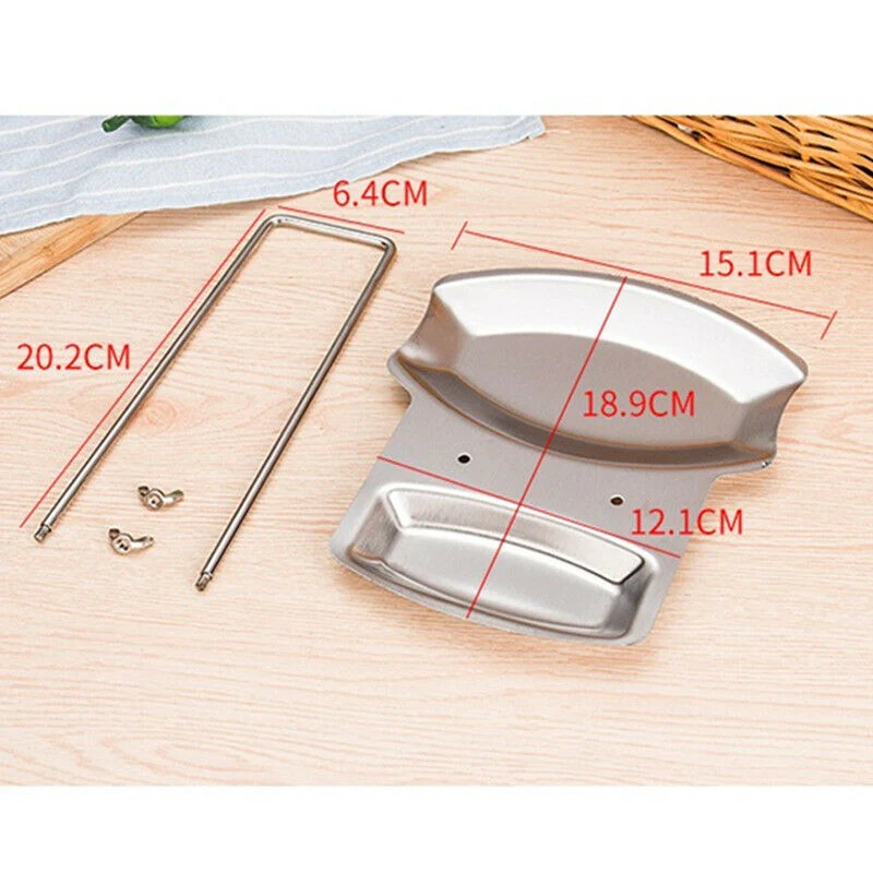 2 in 1 Kitchen Utensil Holder Stainless Steel Multi-function Pot Cover Holder Rack P7Ding
2 in 1 Kitchen Utensil Holder Stainless Steel Multi-function Pot Cover Holder Rack P7Ding