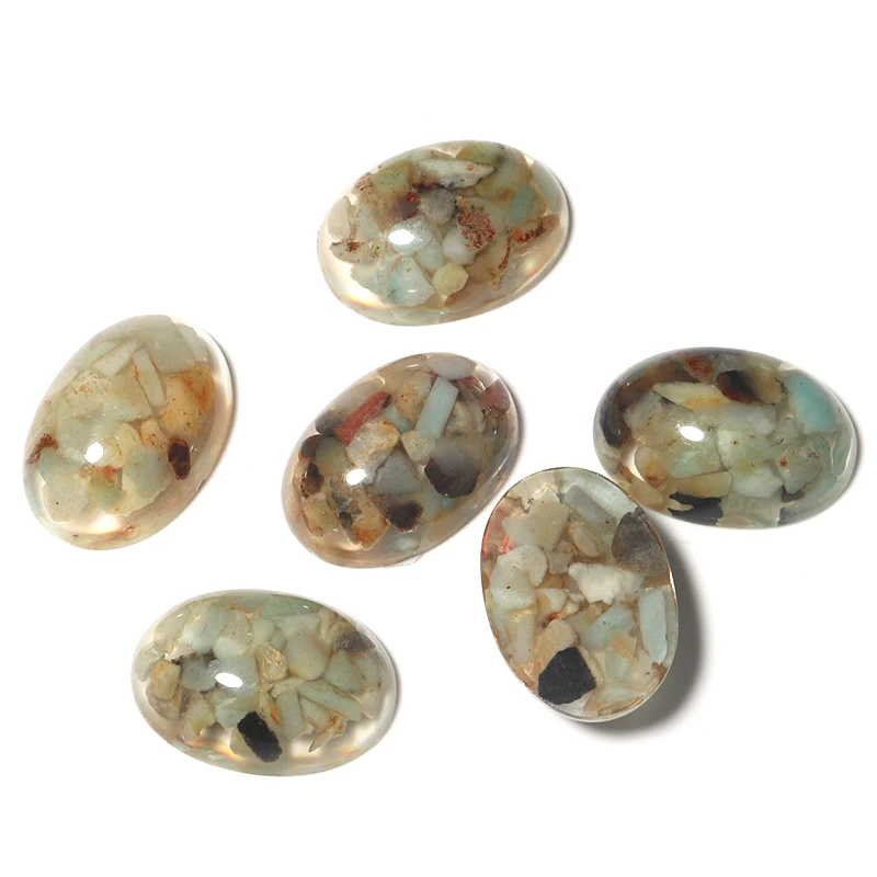 5pcs Resin Art Amazonite Gravel 18x25mm Oval Flatback Cabochon Loose Bead Spacers For DIY Jewelry Making Pendant Accessories
5pcs Resin Art Amazonite Gravel 18x25mm Oval Flatback Cabochon Loose Bead Spacers For DIY Jewelry Making Pendant Accessories