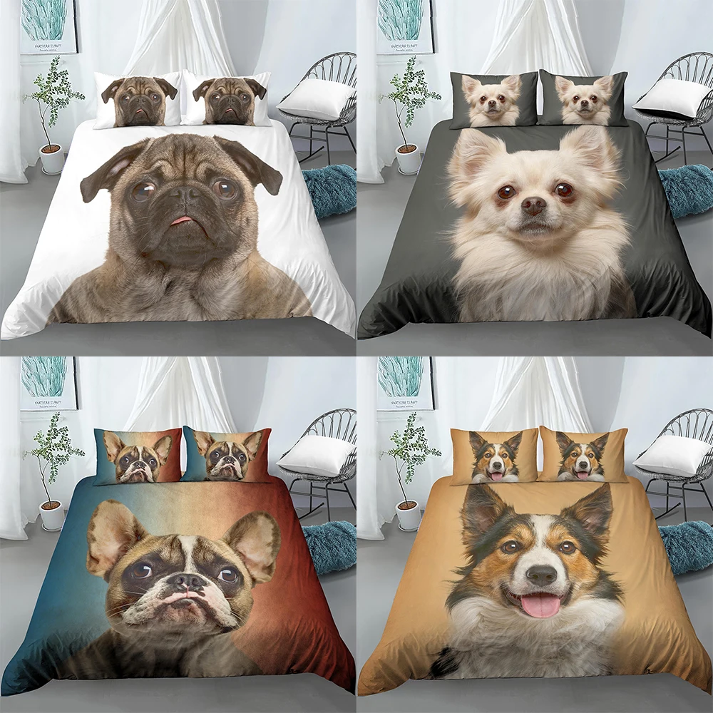 2/3 Pcs Dog Pattern Duvet Cover Set 3D Bedding Kids Boys Girls Bed Set Puppy Quilt Cover Comforter Cover Dog Bedding Set
2/3 Pcs Dog Pattern Duvet Cover Set 3D Bedding Kids Boys Girls Bed Set Puppy Quilt Cover Comforter Cover Dog Bedding Set