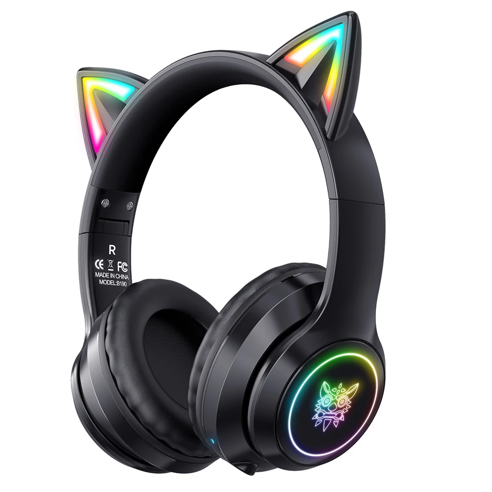 Wireless Gaming RGB Headphone with Mic Noise Cancelling Earphone Cute Cat Ear Shape Design Accessory for Gaming
Wireless Gaming RGB Headphone with Mic Noise Cancelling Earphone Cute Cat Ear Shape Design Accessory for Gaming