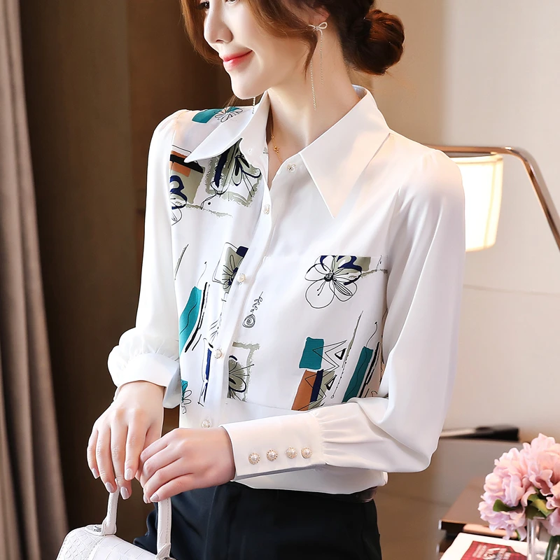 Autumn Satin Women Shirts Long Sleeve Office Lady Button Up Shirt Vintage Silk Shirt White Women Ladies Tops Camisas Para Mujer 
Autumn Satin Women Shirts Long Sleeve Office Lady Button Up Shirt Vintage Silk Shirt White Women Ladies Tops Camisas Para Mujer