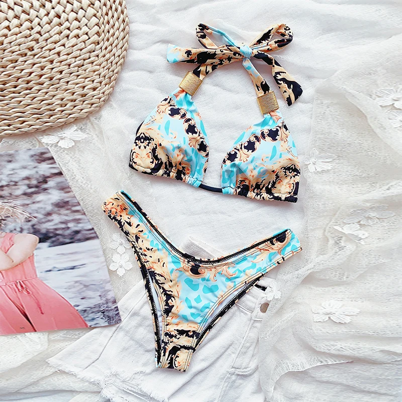 Women Sexy Boho Folk Style Print Lace Up Halter Bikini Set Swimsuit Push Up Bandage Swimwear Beach Bathing Two-Piece Suits
Women Sexy Boho Folk Style Print Lace Up Halter Bikini Set Swimsuit Push Up Bandage Swimwear Beach Bathing Two-Piece Suits