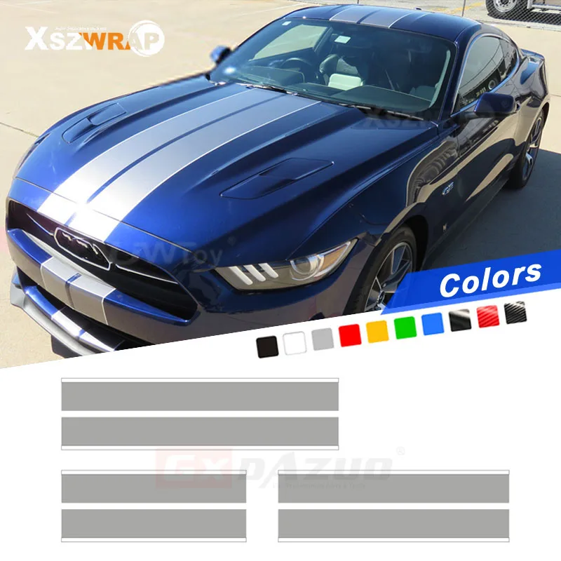 Double Racing Stripe Decal Universal Carbon Black Hood to Trunk Vinyl Rally Sticker Cars, Trucks, SUVs for Ford Mustang Toyota
Double Racing Stripe Decal Universal Carbon Black Hood to Trunk Vinyl Rally Sticker Cars, Trucks, SUVs for Ford Mustang Toyota