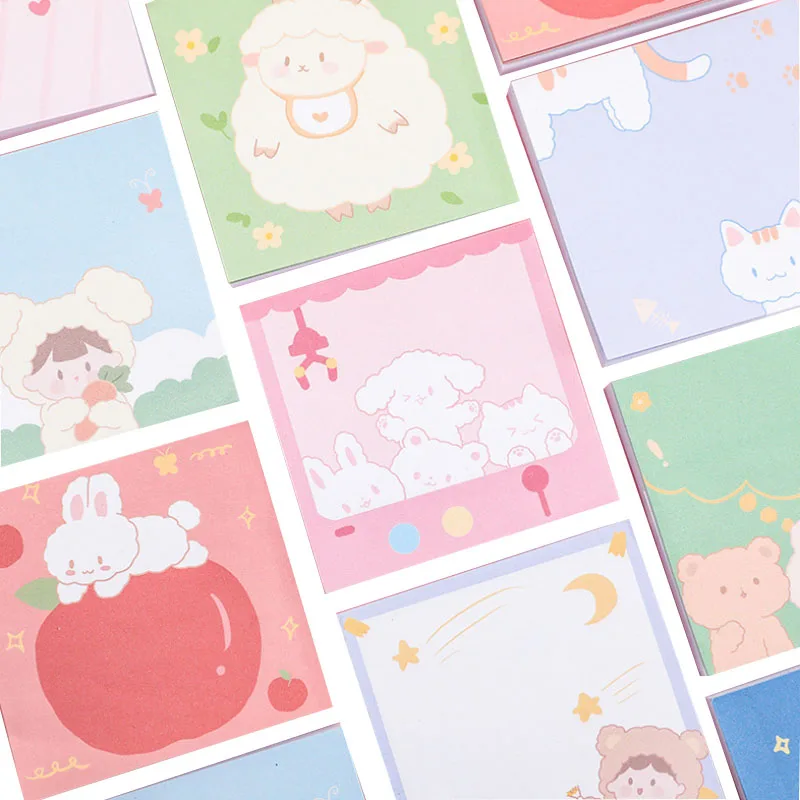 

80 pages Kawaii Memo Pad Cute Pet Party Note Book Note Sticky Paper Stationery Planner Stickers Notepads Office School Supplies