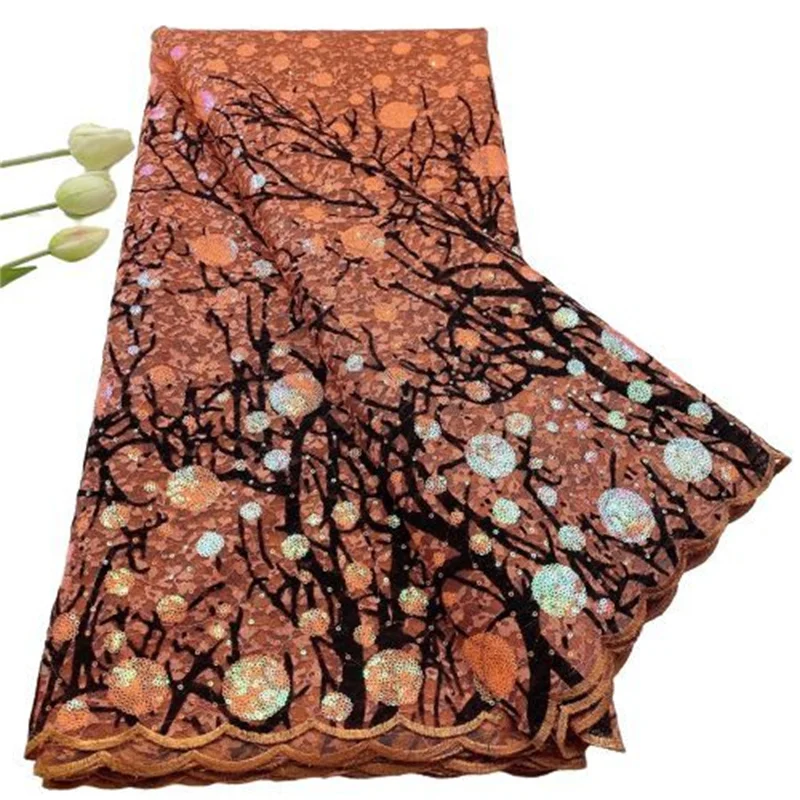 Лидер продаж, оранжевая африканская бархатная кружевная ткань, высококачественные блестки, Нигерия, Французская модель для свадебных мате...
Лидер продаж, оранжевая африканская бархатная кружевная ткань, высококачественные блестки, Нигерия, Французская модель для свадебных мате...