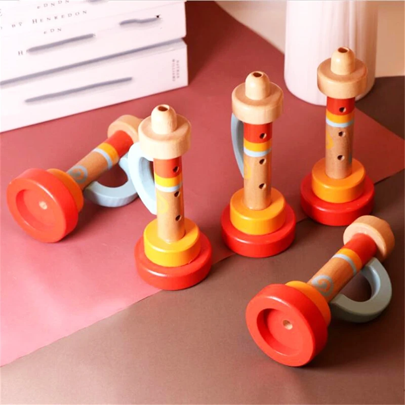 Colorful Wooden Musical Toys Montessori Trumpet Buglet Hooter Bugle Toys Instrument For Children Musical Toy Gifts New
Colorful Wooden Musical Toys Montessori Trumpet Buglet Hooter Bugle Toys Instrument For Children Musical Toy Gifts New