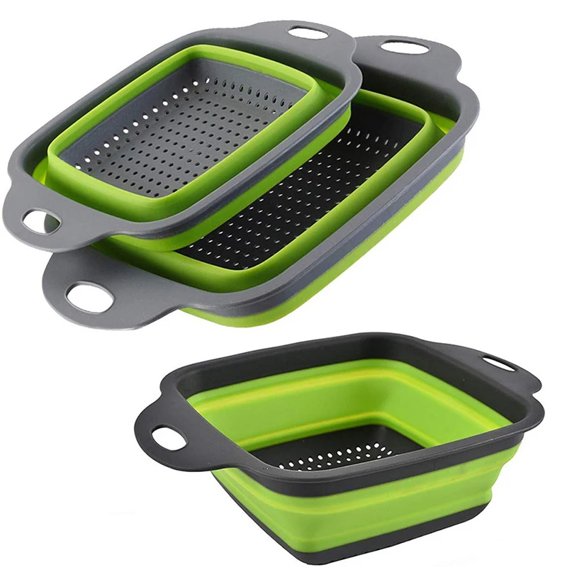 2Pcs/Set Foldable Drain Basket Fruit Vegetable Washing Baskets With Handle Retractable Kitchen Food Storage Strainer Baskets 
2Pcs/Set Foldable Drain Basket Fruit Vegetable Washing Baskets With Handle Retractable Kitchen Food Storage Strainer Baskets