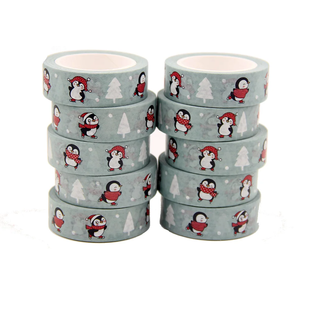 10pcs/Lot 15mm x 10m Christmas Tree Snowman Penguin Washi Tape Scrapbook Paper Masking Adhesive Merry Christmas Washi Tape Set
10pcs/Lot 15mm x 10m Christmas Tree Snowman Penguin Washi Tape Scrapbook Paper Masking Adhesive Merry Christmas Washi Tape Set