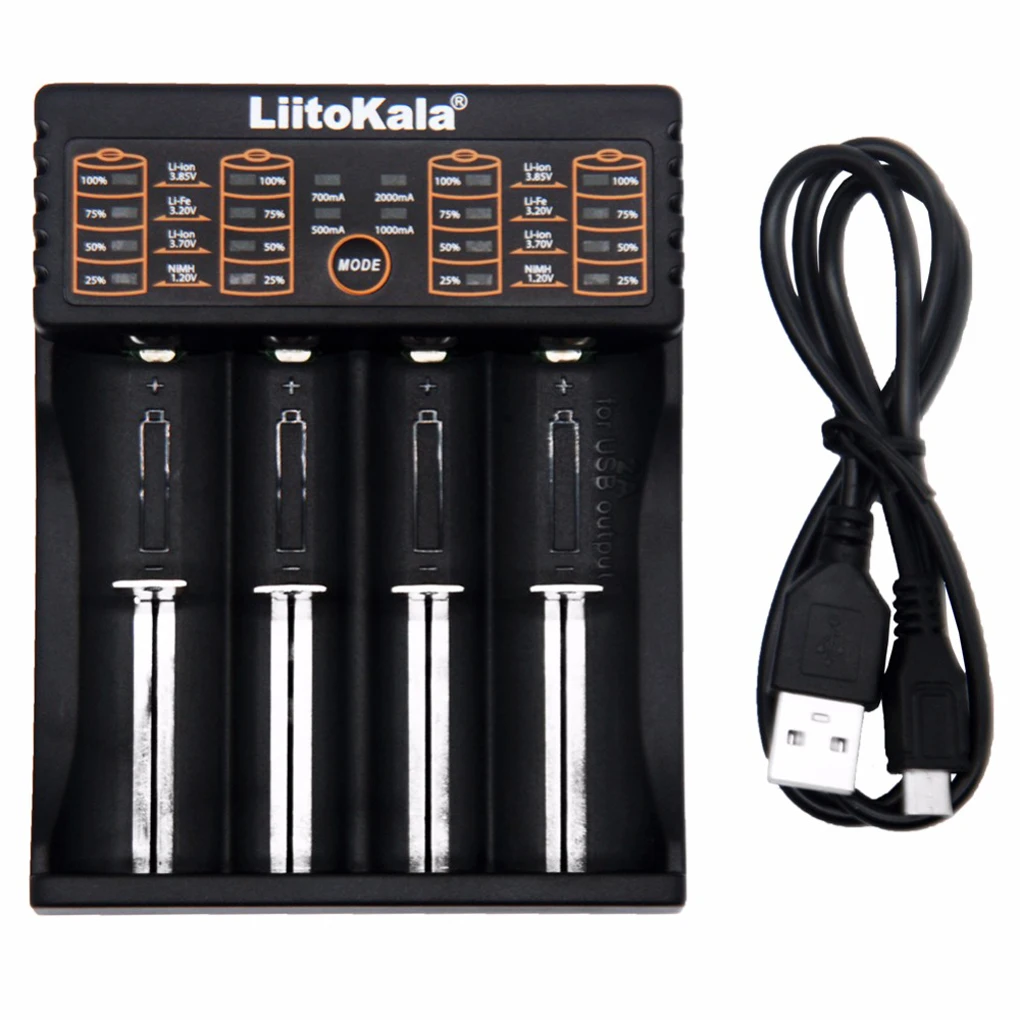 

Liitokala 4 Slot Lii-402 Lithium Battery Charger for 18650 26650 16340 14500