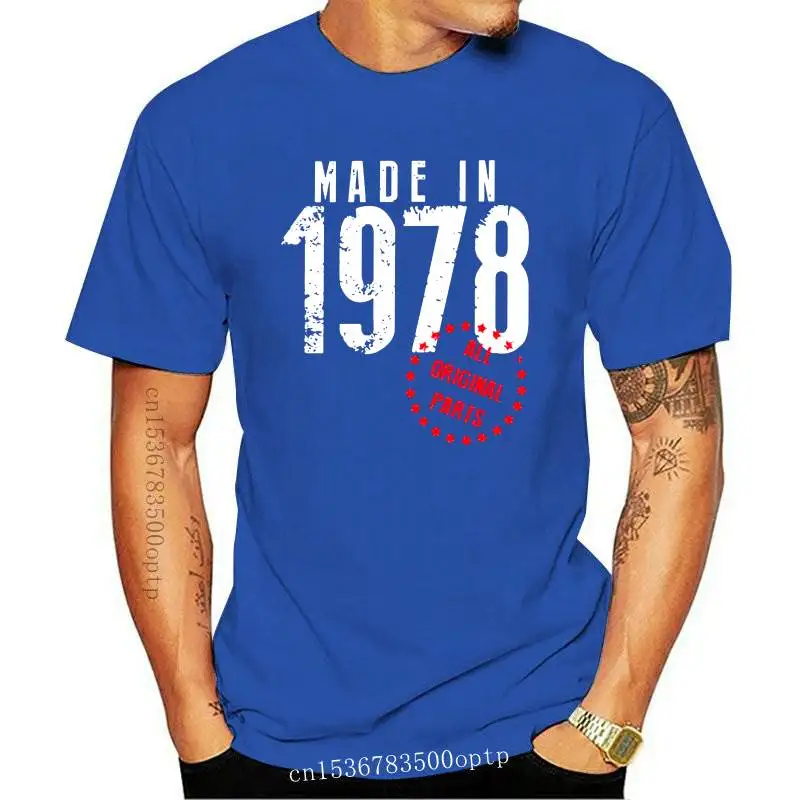 New Made In 1978 All Original Parts Birthday T-Shirt Anniversary Novelty T Shirts For Men Short Sleeves Clothes Tee Shirt Cotton
New Made In 1978 All Original Parts Birthday T-Shirt Anniversary Novelty T Shirts For Men Short Sleeves Clothes Tee Shirt Cotton