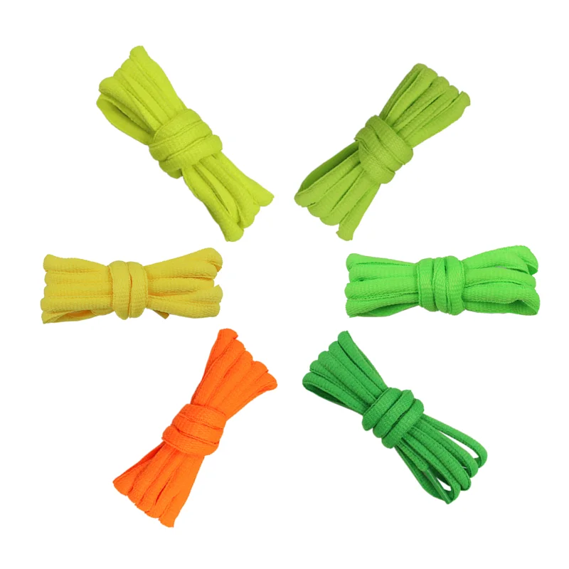 Coolструны овального типа 8 5 мм зелено-желтые яркие разноцветные рабочие шнурки