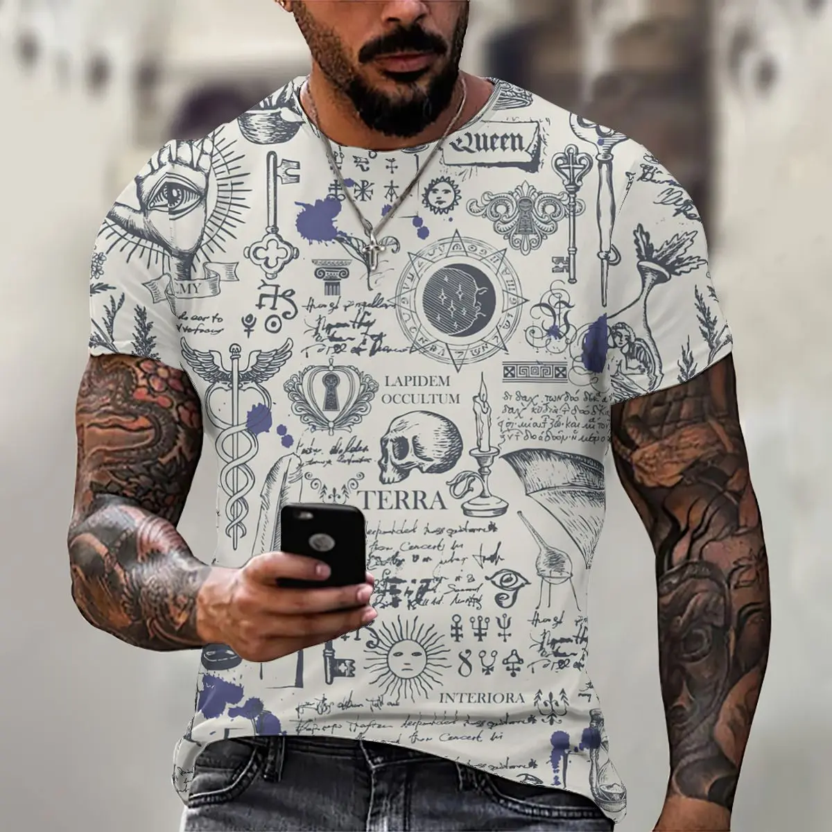 Creative Horror Skull 3D Print Men's T-shirt Summer Breathable Short Sleeve T-shirts Loose Oversized T-shirt Men's Clothes Tops
Creative Horror Skull 3D Print Men's T-shirt Summer Breathable Short Sleeve T-shirts Loose Oversized T-shirt Men's Clothes Tops