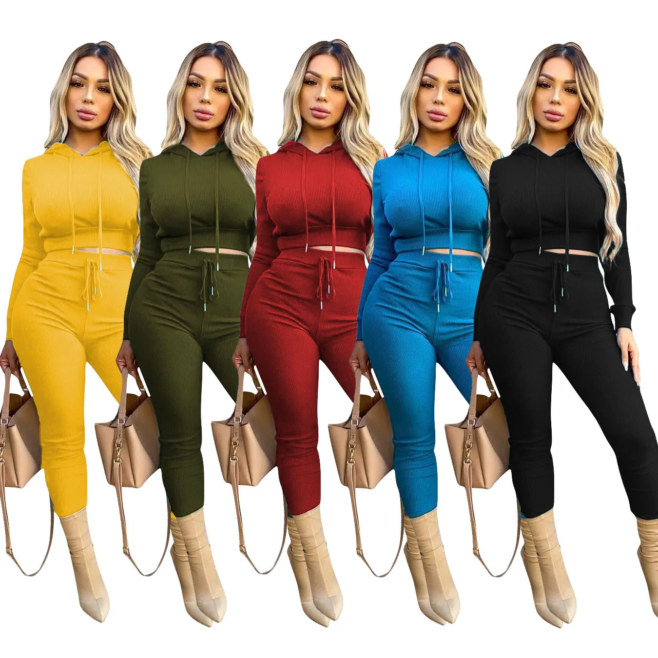 Knitted Costumes for Women Long Sleeve Hoodies Crop Top and Leggings Suit Winter Autumn Two Piece Sets Sportswear Tracksuits
Knitted Costumes for Women Long Sleeve Hoodies Crop Top and Leggings Suit Winter Autumn Two Piece Sets Sportswear Tracksuits