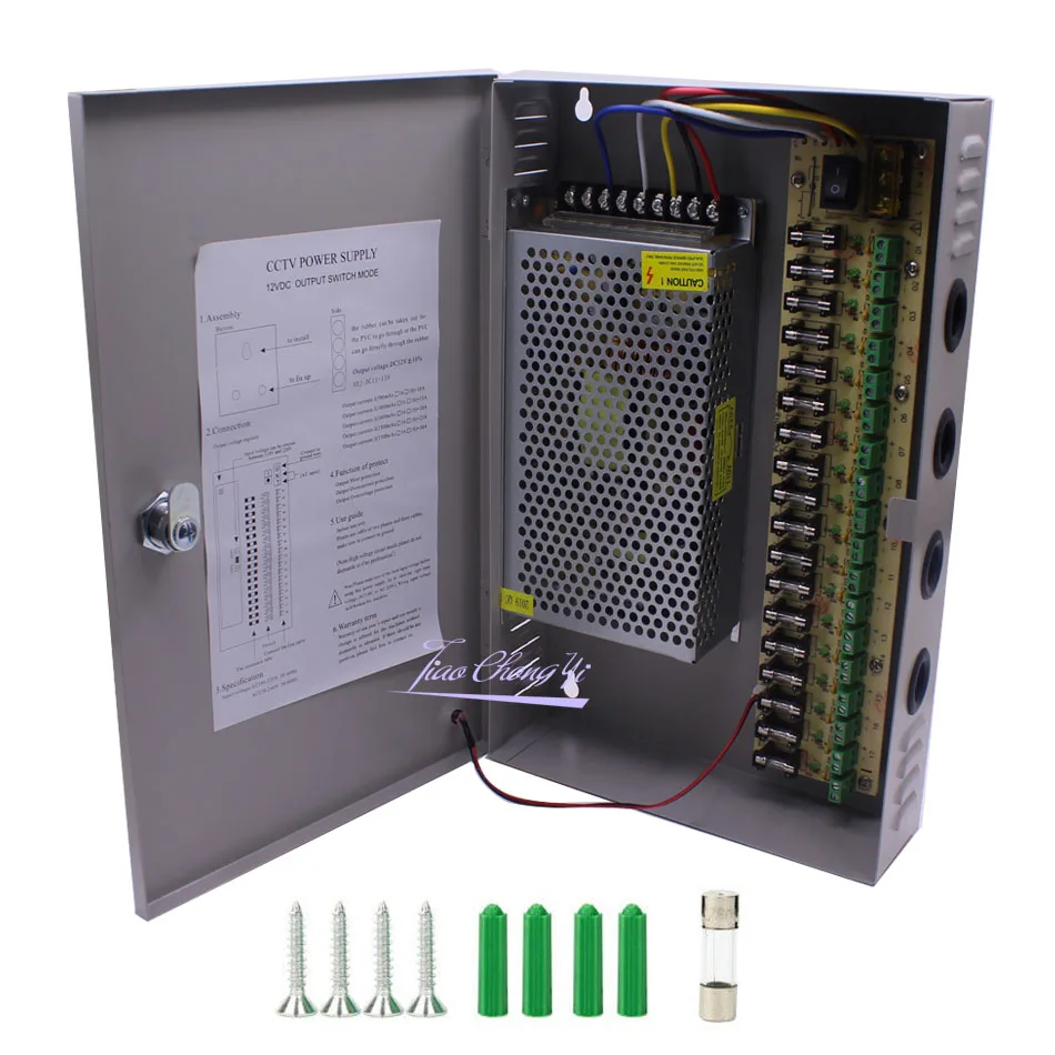 12V 20A импульсный источник питания 18 ch камера блок светодиодный светильник