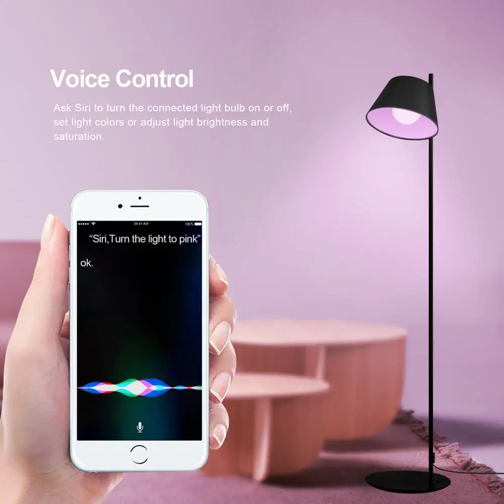 Беспроводной светодиодный WIFI умный светильник Homekit Лампа 15 Вт Siri голосовое