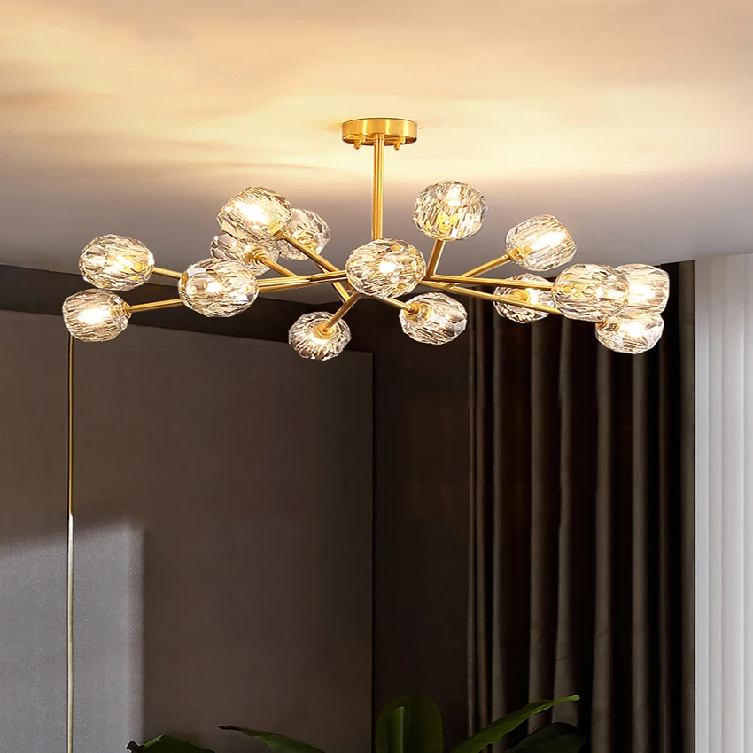 Modern Chandelier Full Copper Crystal Lamp For Home Decoration,Bedroom Living Room Led Chandelier Luxury Indoor Lighting Fixture
Modern Chandelier Full Copper Crystal Lamp For Home Decoration,Bedroom Living Room Led Chandelier Luxury Indoor Lighting Fixture