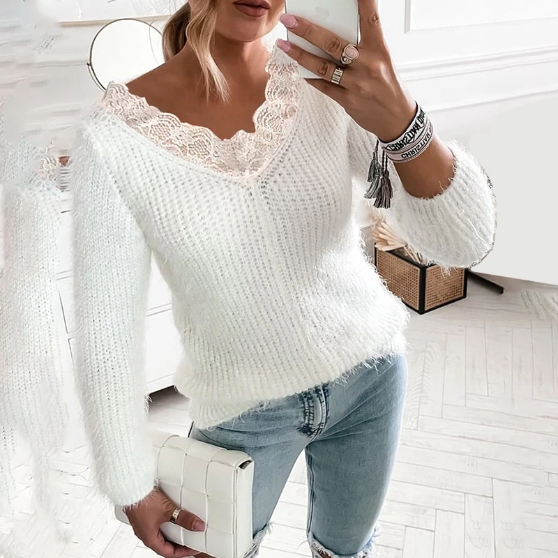 Women Autumn Long Sleeve Loose Knitted Sweater Winter Turtleneck Sweater Jumper Casual Button Patchwork Plaid Lace Tops Pullover
Women Autumn Long Sleeve Loose Knitted Sweater Winter Turtleneck Sweater Jumper Casual Button Patchwork Plaid Lace Tops Pullover