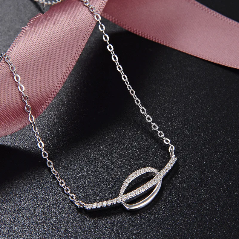 925 Sterling Silver Necklace Infinite Love Women's Adjustable Friendship Necklace Wedding Creative Gift Pendant Chain G0036
925 Sterling Silver Necklace Infinite Love Women's Adjustable Friendship Necklace Wedding Creative Gift Pendant Chain G0036