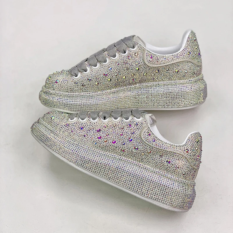 Fashion Genuine Leather Platform shoes Women Casual sSports shoes Flat Sneakers McQueen Diamond Gypsophila
Fashion Genuine Leather Platform shoes Women Casual sSports shoes Flat Sneakers McQueen Diamond Gypsophila