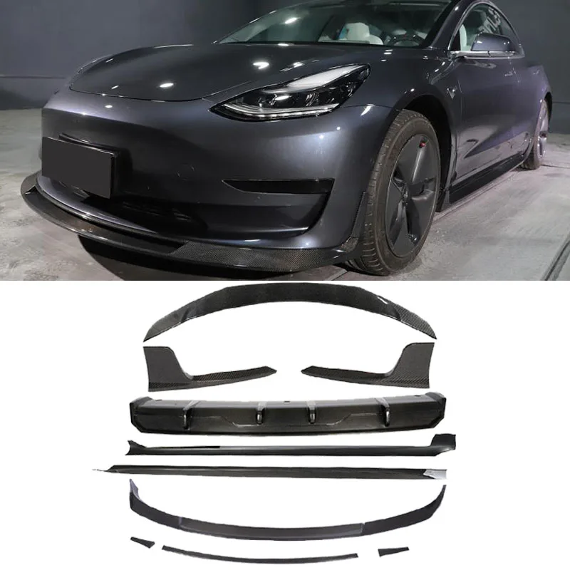 Carbon Fiber Car Bumper Body Kits For Tesla Model 3 2016 - 2019 Front Bumper Lip Rear Diffuser Spoiler Splitters Side Skirts Kit
Carbon Fiber Car Bumper Body Kits For Tesla Model 3 2016 - 2019 Front Bumper Lip Rear Diffuser Spoiler Splitters Side Skirts Kit