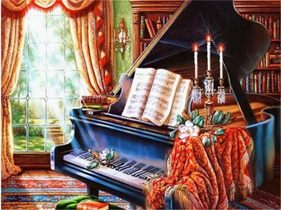 Diamond Painting Kits Piano Full Round With AB Drill 5D Landscape Embroidery Cross Stitch Kit Diamond Mosaic Full Layout Crafts
Diamond Painting Kits Piano Full Round With AB Drill 5D Landscape Embroidery Cross Stitch Kit Diamond Mosaic Full Layout Crafts