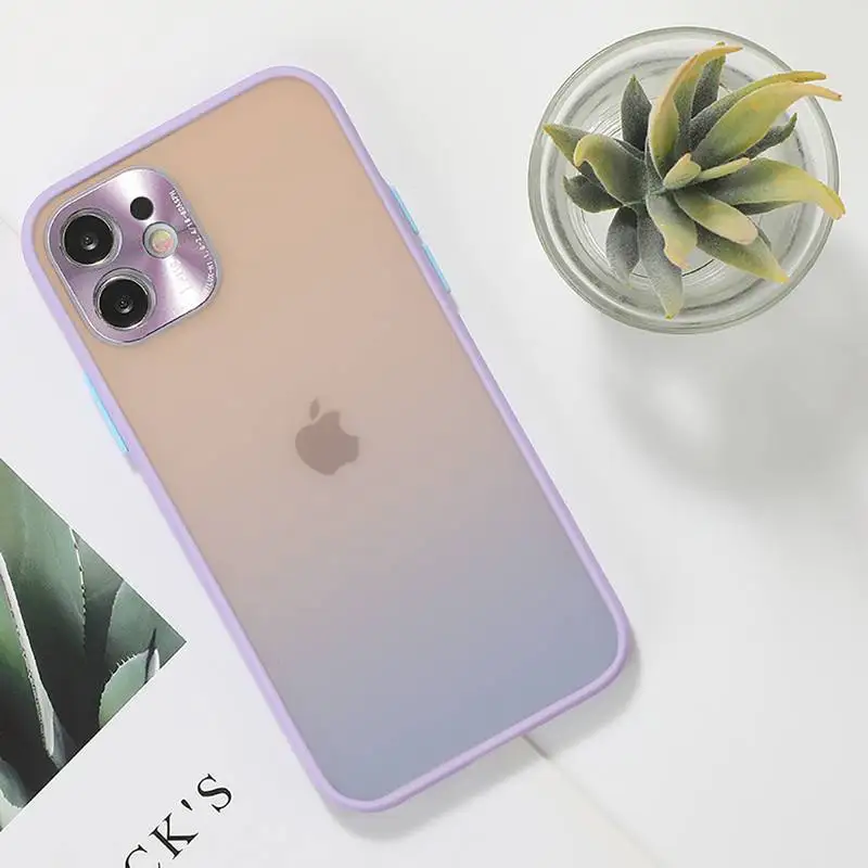 Fashion Gradient translucent Phone Case purple matte transparent For iPhone 7 8 x xs xr 11 12 pro plus max mini Clear Funda
Fashion Gradient translucent Phone Case purple matte transparent For iPhone 7 8 x xs xr 11 12 pro plus max mini Clear Funda