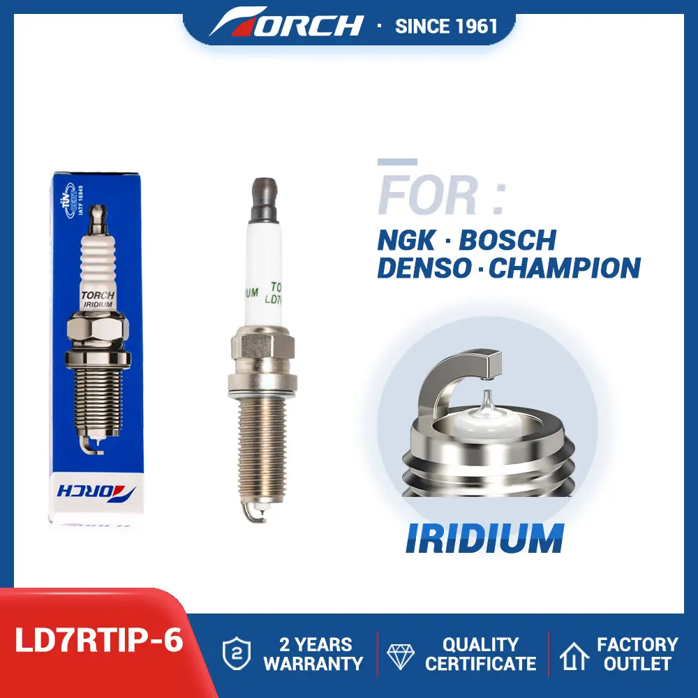 Candle ILKAR7D6G Spark Plug Replacement Torch Brand Iridium Platinum Bujia LD7RTIP-6 Auto Part
Candle ILKAR7D6G Spark Plug Replacement Torch Brand Iridium Platinum Bujia LD7RTIP-6 Auto Part