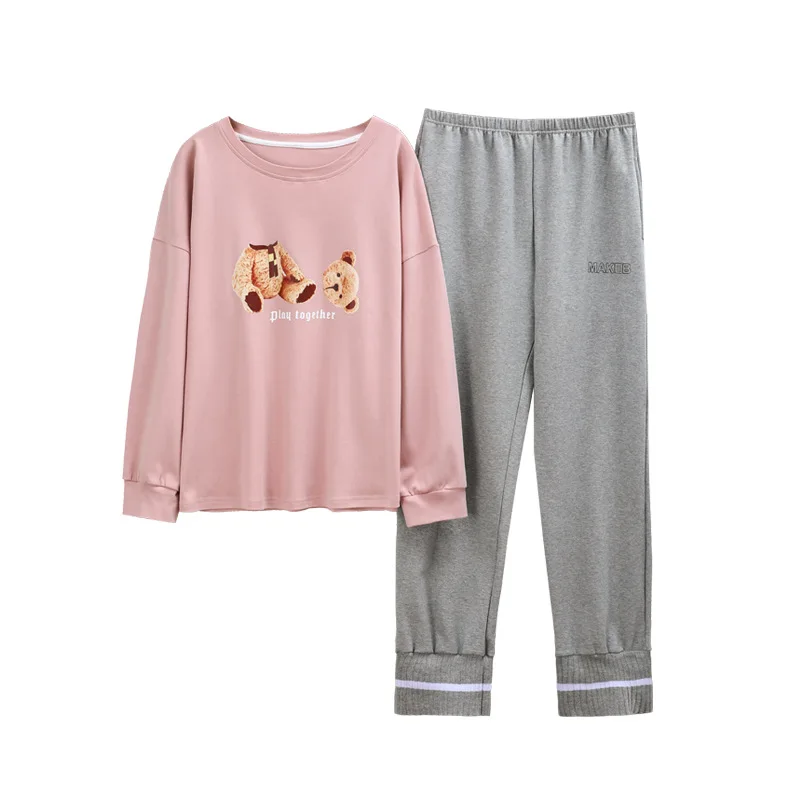 Summer Couple Pajamas Casual Round-neck Long Sleeve Pajamas Sets Cartoon Nightwear Couple Sleepwear Cotton Soft Femme Homewear
Summer Couple Pajamas Casual Round-neck Long Sleeve Pajamas Sets Cartoon Nightwear Couple Sleepwear Cotton Soft Femme Homewear