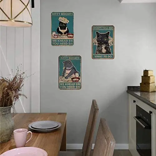 Metal Tin Sign Black Cat Chef Retro Print Pattern Bedroom Kitchen Cafe Restaurant Wall Decoration Metal Wall Sign 8x12 Inches
Metal Tin Sign Black Cat Chef Retro Print Pattern Bedroom Kitchen Cafe Restaurant Wall Decoration Metal Wall Sign 8x12 Inches