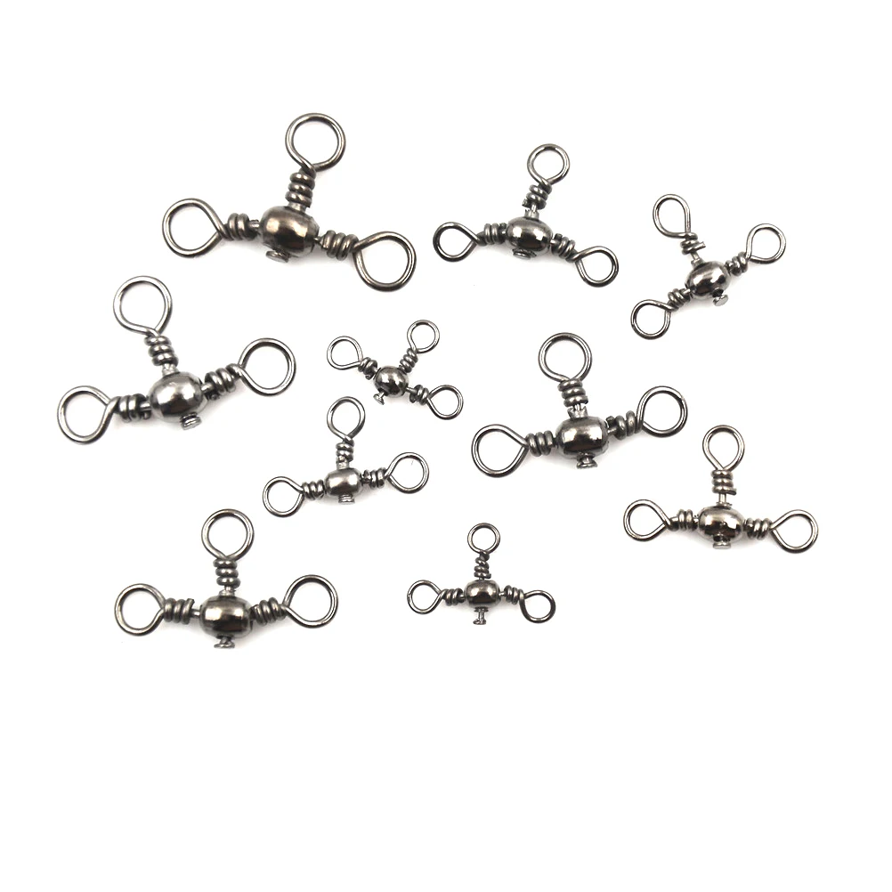 100pcs/lot 3 Way Solid Ring Fishing swivel Rolling swivels Brass Barrel Triple Swivels Bearing Connector Fishing Accessories
100pcs/lot 3 Way Solid Ring Fishing swivel Rolling swivels Brass Barrel Triple Swivels Bearing Connector Fishing Accessories