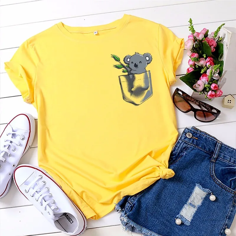 Casual Tee Tops O Neck Lady Tee Top Women Summer Short Sleeve T-shirt Plus Size S-5XL Oversize Cute Koala Print
Casual Tee Tops O Neck Lady Tee Top Women Summer Short Sleeve T-shirt Plus Size S-5XL Oversize Cute Koala Print