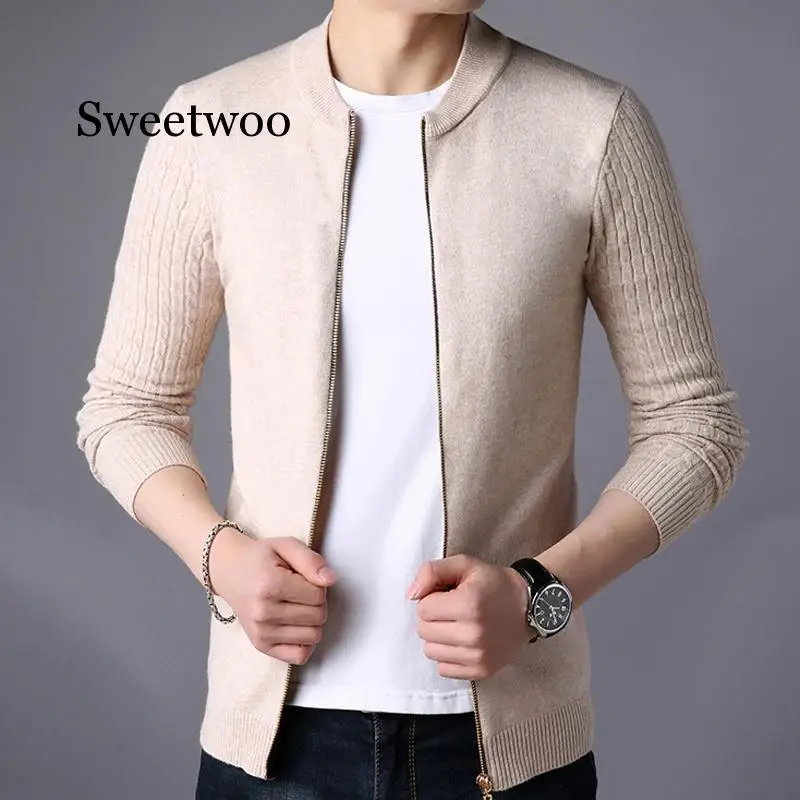 Spring New Men's Sweater Male Stand Collar Jacket Solid Color Sweaters Knitwear Warm Sweatercoat Cardigans Men Clothing SWEETWOO
Spring New Men's Sweater Male Stand Collar Jacket Solid Color Sweaters Knitwear Warm Sweatercoat Cardigans Men Clothing SWEETWOO