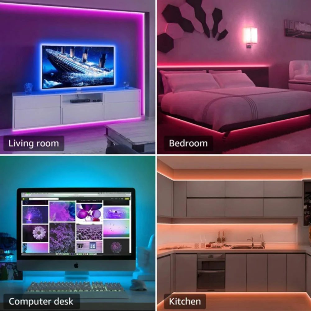LED Light Strips RGB Home Decoration TV Bedroom Music With Controller Bar IP65 Waterproof Color Changing Multifunction
LED Light Strips RGB Home Decoration TV Bedroom Music With Controller Bar IP65 Waterproof Color Changing Multifunction
