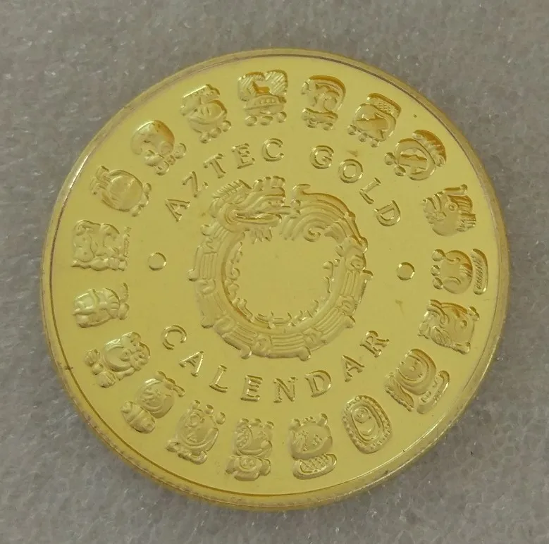 Mayan Calendar Aztec Mexico America Gold Color Plated Commemorative Coin Badge Medal Souvenir Party Arts Gifts Souvenir 
Mayan Calendar Aztec Mexico America Gold Color Plated Commemorative Coin Badge Medal Souvenir Party Arts Gifts Souvenir