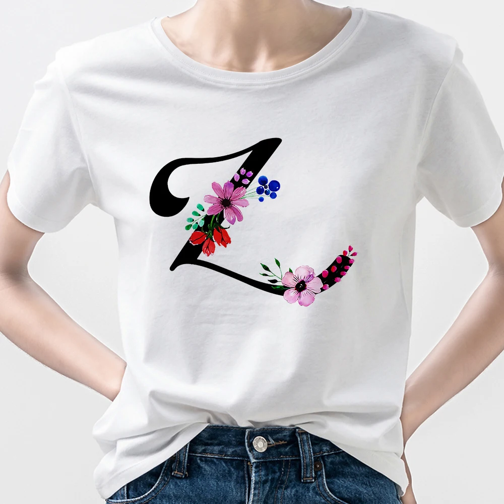 Simplicity Flower Letter Z Printed Women T-shirt Fashion Girls Short Sleeved Top 2021 Spring Wite Autumn New Arrivals Tshirt
Simplicity Flower Letter Z Printed Women T-shirt Fashion Girls Short Sleeved Top 2021 Spring Wite Autumn New Arrivals Tshirt