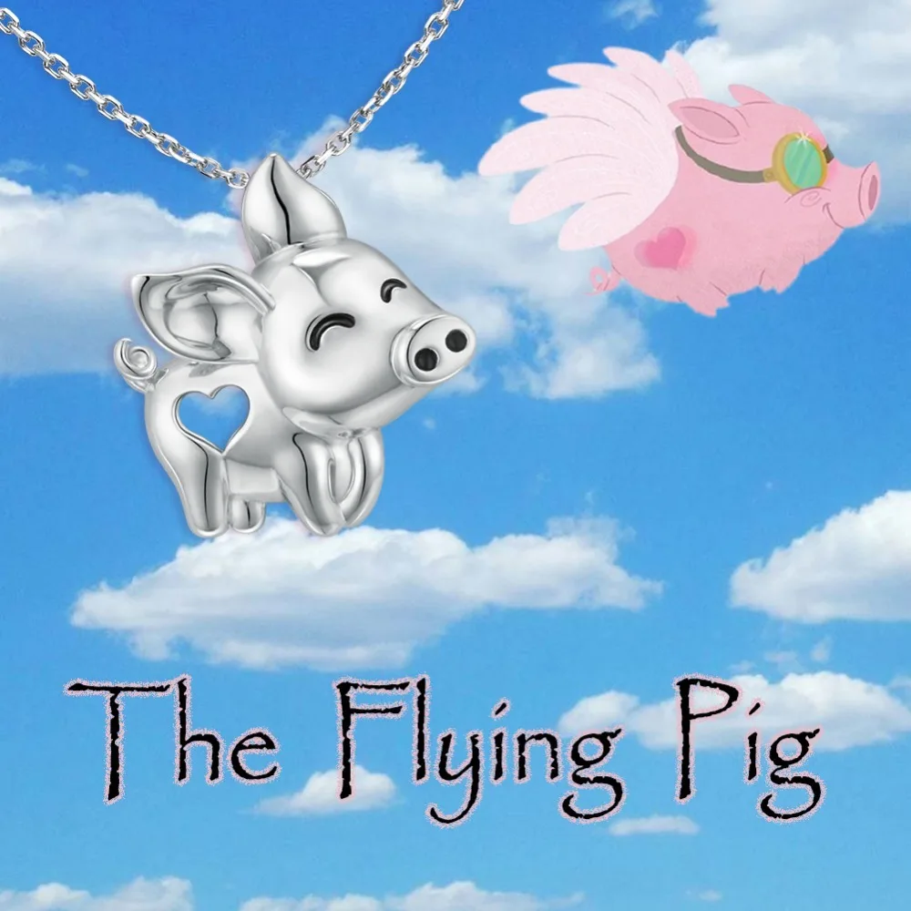 JrSr New 100% 925 Sterling Silver Cute Animal Little Flying Pig Pendant Necklace 2020 woman Fashion DIY Jewelry Mothers Day Gift
JrSr New 100% 925 Sterling Silver Cute Animal Little Flying Pig Pendant Necklace 2020 woman Fashion DIY Jewelry Mothers Day Gift