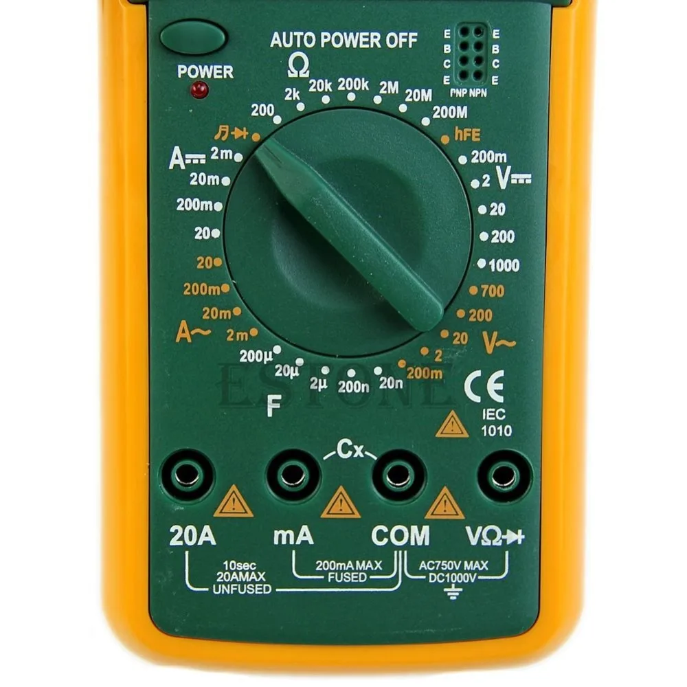 DT9205M Digital Voltmeter Multimeter Ohmmeter Ammeter Capacitance Tester LCD New
DT9205M Digital Voltmeter Multimeter Ohmmeter Ammeter Capacitance Tester LCD New