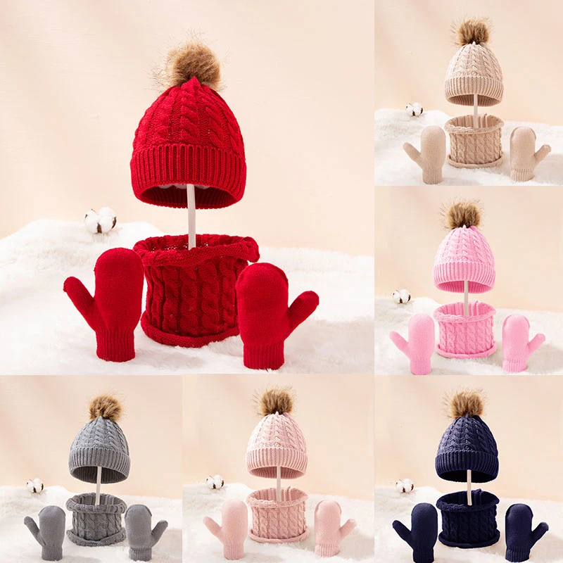 Winter Warm Three-piece Set Knitted Scarf For Kids Sweet Small Fresh Knitted Scarf Cute Baby Girls Hat Scarf Gloves Suit
Winter Warm Three-piece Set Knitted Scarf For Kids Sweet Small Fresh Knitted Scarf Cute Baby Girls Hat Scarf Gloves Suit