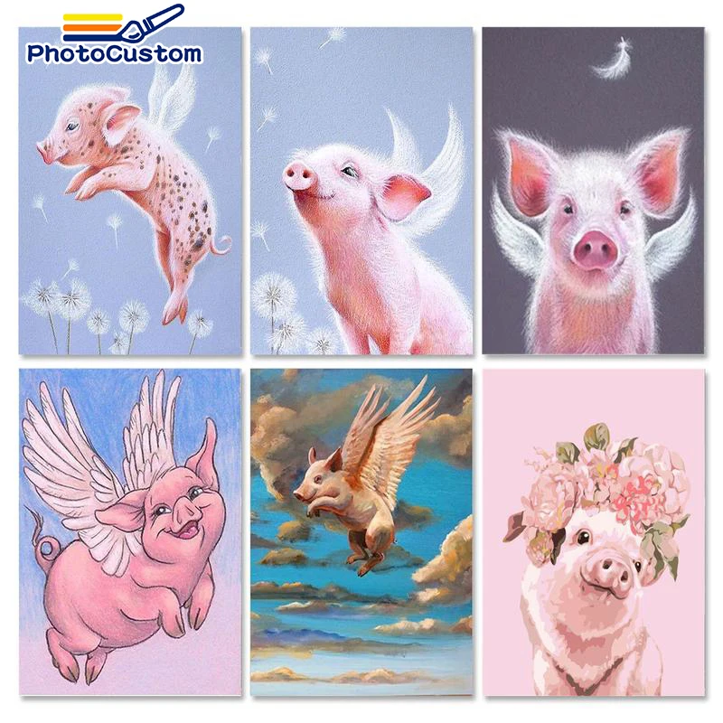 PhotoCustom Acrylic Paint By Numbers Kits On Canvas Animals DIY Frameless 60x75cm Oil Painting By Numbers Pigs Christmas Gift
PhotoCustom Acrylic Paint By Numbers Kits On Canvas Animals DIY Frameless 60x75cm Oil Painting By Numbers Pigs Christmas Gift