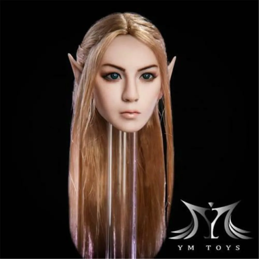 YMtoys 1/6 светлые волосы Эльф Девушка голова Модель W съемные уши YMT09A F светлое тело |