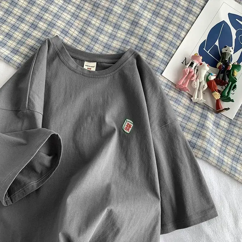 Short sleeve t-shirt female 2021 summer new embroidery student loose simple versatile top
Short sleeve t-shirt female 2021 summer new embroidery student loose simple versatile top