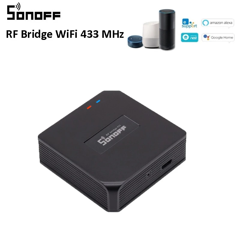 Беспроводной преобразователь сигнала Sonoff RF Brigde WiFi 433 МГц для автоматизации умного дома отлично работает с Alexa, Google Home
Беспроводной преобразователь сигнала Sonoff RF Brigde WiFi 433 МГц для автоматизации умного дома отлично работает с Alexa, Google Home