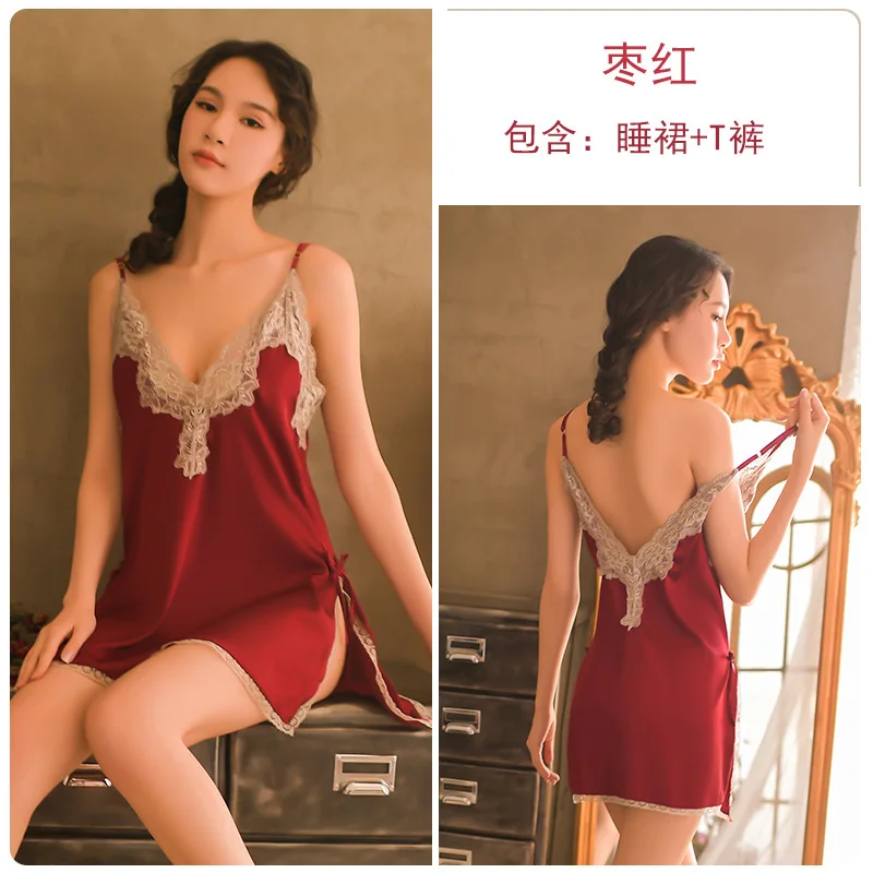 New Women's Sense Slip Nightdress Lace Seduction Sexy Lingerie Skirt Outfit sexy lingerie for women erotic set with robe
New Women's Sense Slip Nightdress Lace Seduction Sexy Lingerie Skirt Outfit sexy lingerie for women erotic set with robe