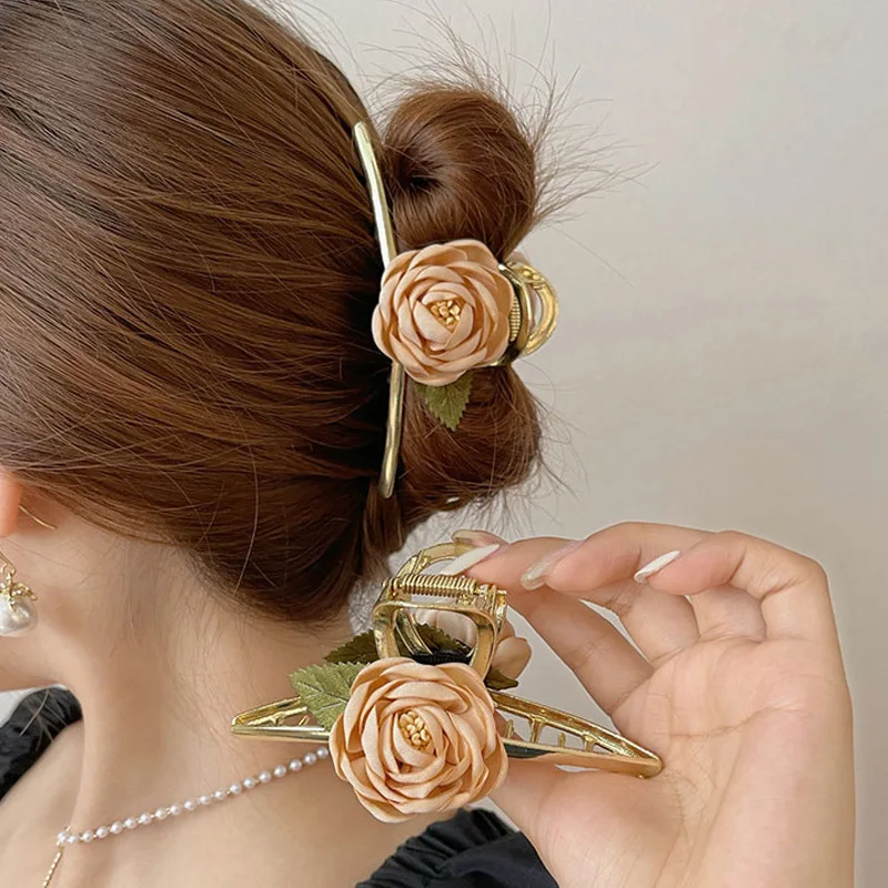 Hair Accessories For Women Large Hair Claw Elegant Hairpin On The Back Of The Head Hot Sale Pink Flower Gripper Shark Clip
Hair Accessories For Women Large Hair Claw Elegant Hairpin On The Back Of The Head Hot Sale Pink Flower Gripper Shark Clip