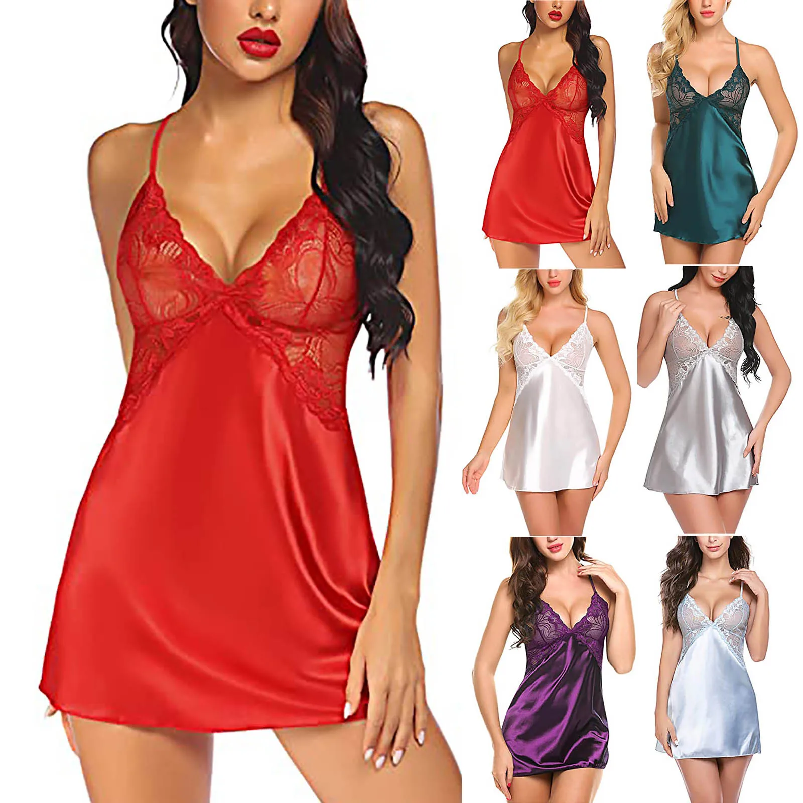 Sleepwear Women Fun Elegant Fashion Sexy Sling Lingerie Lace Gauze Underwear Suit combinaison pyjama femme
Sleepwear Women Fun Elegant Fashion Sexy Sling Lingerie Lace Gauze Underwear Suit combinaison pyjama femme