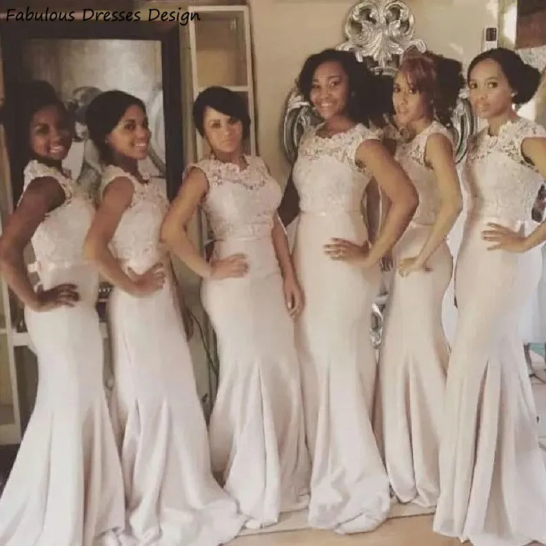White Applique Lace Mermaid Bridesmaid Dresses Long O Neck 2021 Formal Wedding Party Dress Customize Robe De Soirée De Mariage
White Applique Lace Mermaid Bridesmaid Dresses Long O Neck 2021 Formal Wedding Party Dress Customize Robe De Soirée De Mariage